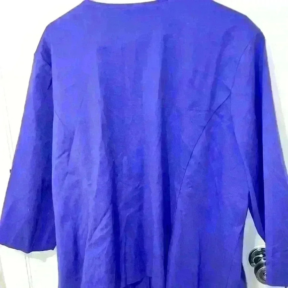 Bob Mackie wearable art purple duster jacket with closures and beading‎ sz 3x - Picture 4 of 5